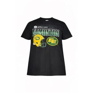 Edmonton Elks CFL T-Shirt Black Graphic Tee XL